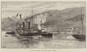 HMS Howe holowany do portu Ferrol