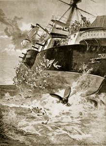 Wywracanie HMS Victoria, 22 czerwca 1893 r. autorstwa William Heysham Overend