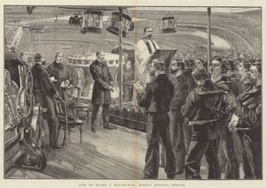 Życie na pokładzie żołnierza, nabożeństwo w niedzielę rano autorstwa William Heysham Overend