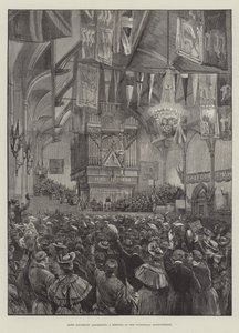 Lord Salisbury przemawia na spotkaniu w Guildhall, Londonderry