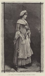 Pani Langtry, w teatrze Haymarket, w She Stoops to Conquer autorstwa William Heysham Overend