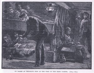 Na pokładzie statku emigrantów w czasie irlandzkiego głodu AD 1846