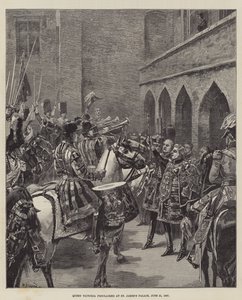 Królowa Wiktoria proklamowana w Pałacu św. Jakuba, 21 czerwca 1837 r autorstwa William Heysham Overend
