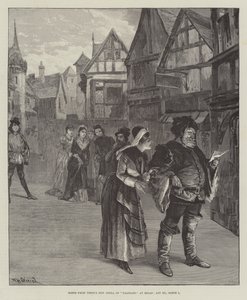 Scena z Nowej Opery Falstaff Verdiego, w Mediolanie, akt III, scena 1