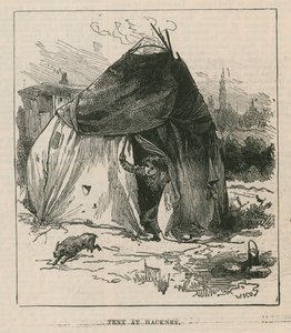 Szkice Cygańskiego Życia; Namiot w Hackney autorstwa William Heysham Overend