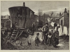 Szkice z życia Cyganów, obozowisko w pobliżu Latimer-Road, Notting-Hill autorstwa William Heysham Overend