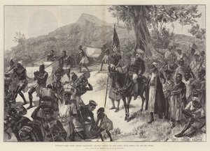 Wyprawa Emin Pashy Stanleya z Matadi w Kongo, z Tippoo Tibem i jego żonami. autorstwa William Heysham Overend