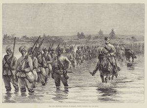 Kampania Chin Frontier w Birmie, wojska przekraczające rzekę Yaw