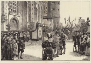 Święto Lutra w Niemczech, scena poza Schloss-Kirche, w Wittenberdze, w środę 31 października