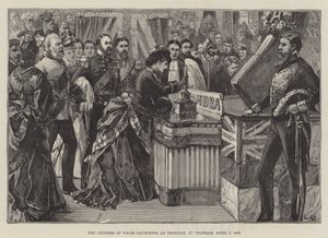 Księżniczka Walii uruchamia pancernik w Chatham, 7 kwietnia 1875 r