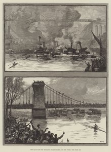 Wyścig o mistrzostwo w wioślarstwie, na rzece Tyne
