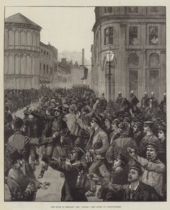 Zamieszki w Belfaście, Ludzie z Wyspy idący North-Street autorstwa William Heysham Overend