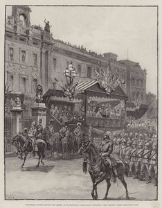 Przegląd wolontariuszy przed królową w Pałacu Buckingham W ubiegłą sobotę maszerował Korpus Artystów