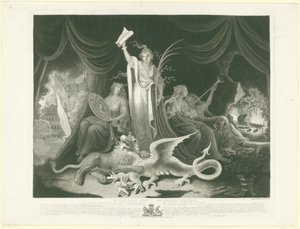 Alegoria Potęgi Wielkiej Brytanii, 1787 Rosnąca wielkość narodu brytyjskiego (tytuł na obiekcie)