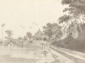 Widok meczetu w Mounheerze [Maner] autorstwa William Hodges