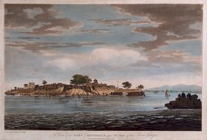 Widok na fort Mongheer nad brzegiem rzeki Ganges autorstwa William Hodges