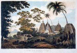 Pagody w Deogur, 1787 (akwatinta)