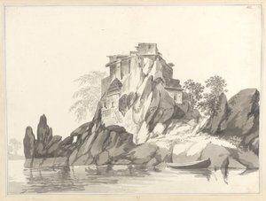 Widok wyspy Jangerah [Jahangira] na Gangesie naprzeciwko Sultanganju autorstwa William Hodges
