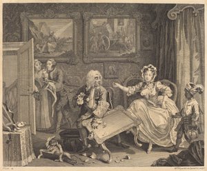 Postęp nierządnicy: pl.2 autorstwa William Hogarth