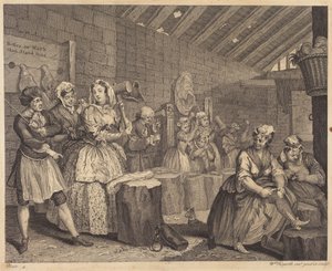 Kariera prostytutki: tablica 4 autorstwa William Hogarth