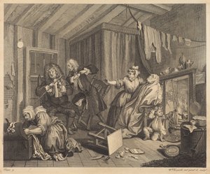 Kariera prostytutki: tablica 5 autorstwa William Hogarth