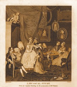 Studium muzyczne Williama Hogartha autorstwa William Hogarth