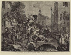 Wybory parlamentarne w XVIII wieku, przewodniczące posłowi autorstwa William Hogarth