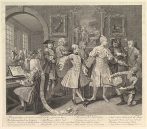 A Rakes Progress, płyta 2, 25 czerwca 1735. autorstwa William Hogarth