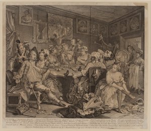 Postęp prowizji, płyta 3, 2. stan autorstwa William Hogarth