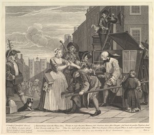 A Rakes Progress, płyta 4, 25 czerwca 1735. autorstwa William Hogarth