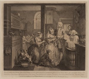 Postęp prowizji, płyta 5 autorstwa William Hogarth