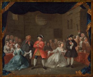 Scena z Opery Żebraczej, 17281729. autorstwa William Hogarth