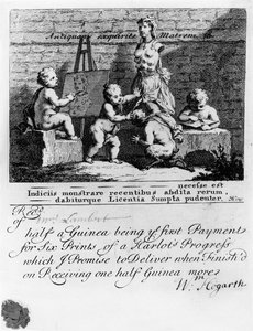 Bilet abonamentowy na "Postępy nierządnicy", 1731 r. autorstwa William Hogarth