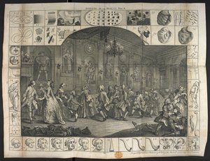 Duża liczba osób tańczących autorstwa William Hogarth