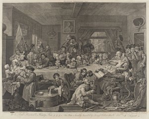 Uczta wyborcza autorstwa William Hogarth