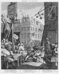 Ulica Piwa autorstwa William Hogarth