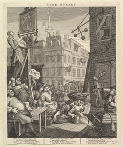 Ulica Piwna, 4 lutego 1751 r. autorstwa William Hogarth