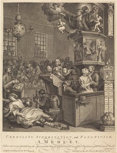 Łatwowierność, przesądy i fanatyzm autorstwa William Hogarth