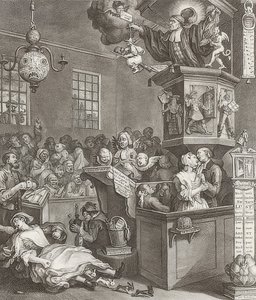 Łatwowierność, przesąd i fanatyzm / Leichtgläubigkeit, Superglaube und Fanatismus. 1762 1762 autorstwa William Hogarth