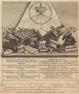 Korony, mitry, buławy itp. autorstwa William Hogarth