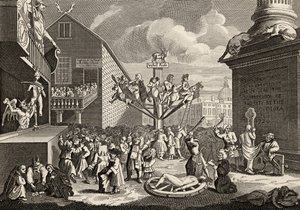 Emblematyczna grafika Morza Południowego, z "Dzieł Williama Hogartha", opublikowanych w 1833 r. (litografia) autorstwa William Hogarth