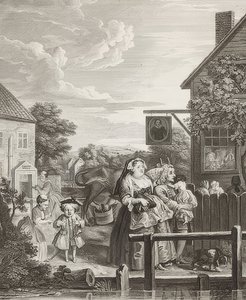 Wieczór / wieczór. Od: Cztery pory dnia / Cztery pory dnia. 1738 autorstwa William Hogarth