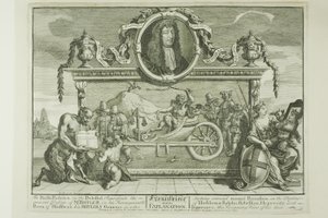 Frontispis, płyta pierwsza z Hudibras autorstwa William Hogarth