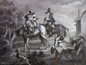 Fronton do „Hudibras” Samuela Butlera autorstwa William Hogarth