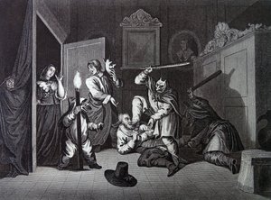 Fronton do „Hudibras” Samuela Butlera autorstwa William Hogarth