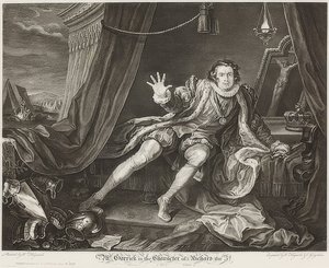 Garrick w postaci Ryszarda III / Garrick in der Rolle Richards III.. 1746 autorstwa William Hogarth