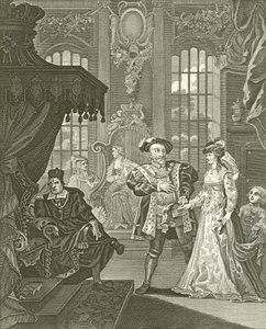 Henryk Ósmy i Anna Boleyn autorstwa William Hogarth