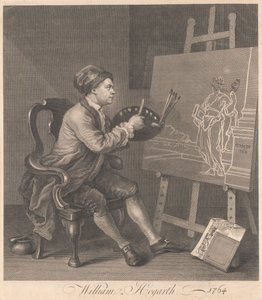 Hogarth malujący komiczną muzę autorstwa William Hogarth