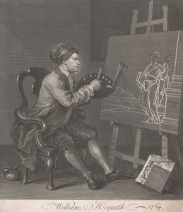 Hogarth malujący Muzę komedii autorstwa William Hogarth