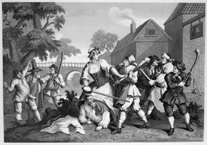 Hudibras Rycerz poddaje się Trulla autorstwa William Hogarth